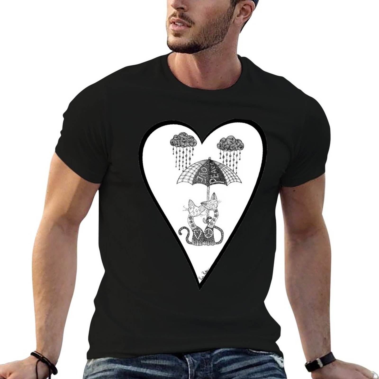Men'S Fashion Umbrella - Seattle Kitties unter dem Regenschirm Zendoodle