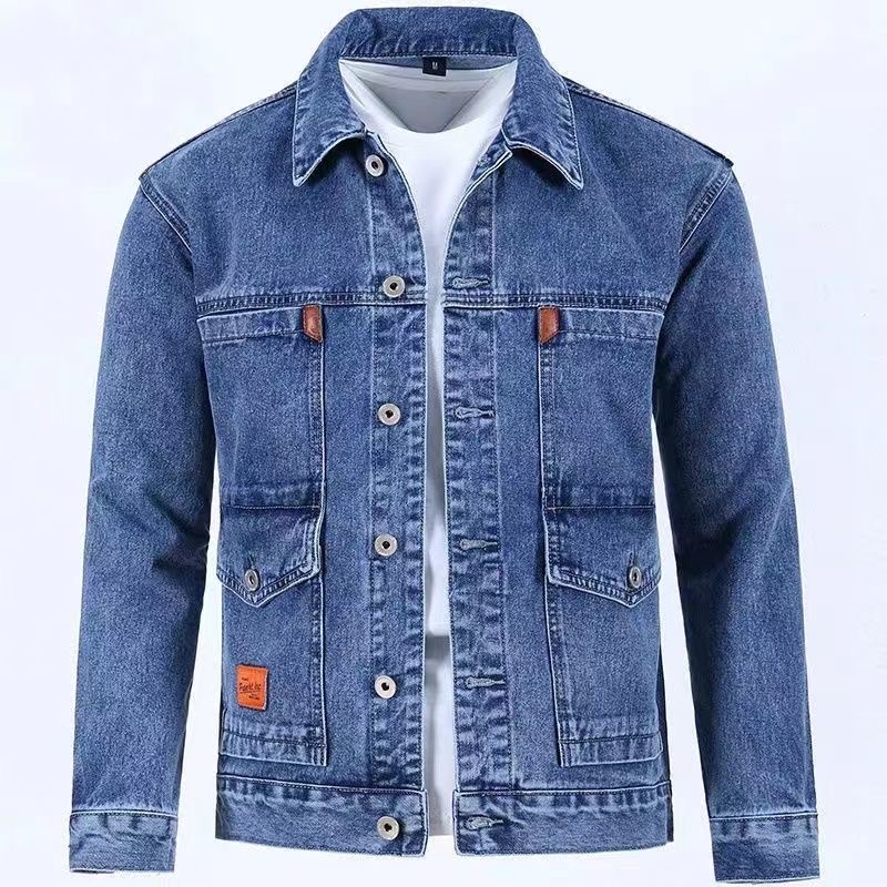 Mens Fashion Denim Jacket - 2023 frühling und Herbst Neue Mode-Trend