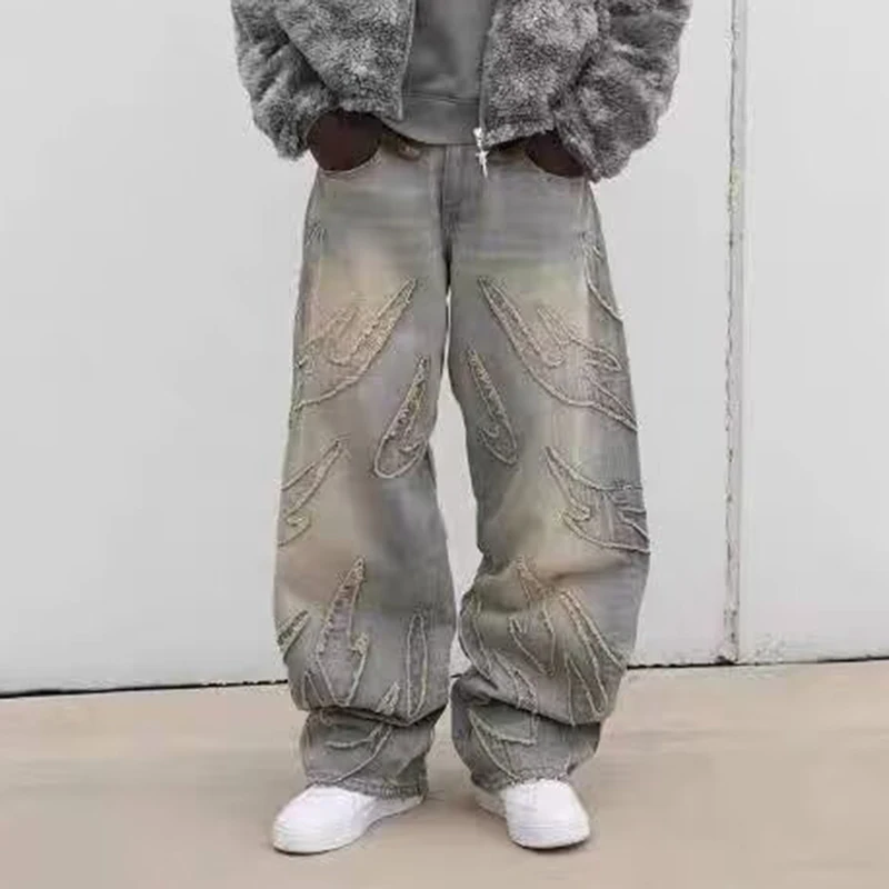 Men'S Fashion With Baggy Jeans - Street Gothic Retro-Hose mit hoher Taille
