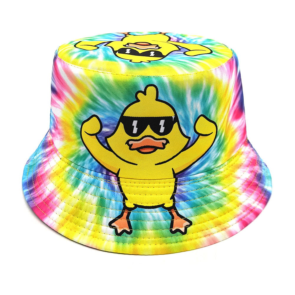 Mens Fashion Bucket Hat - Lustiger Cartoon-Enten-Print Bucket Hat für Damen