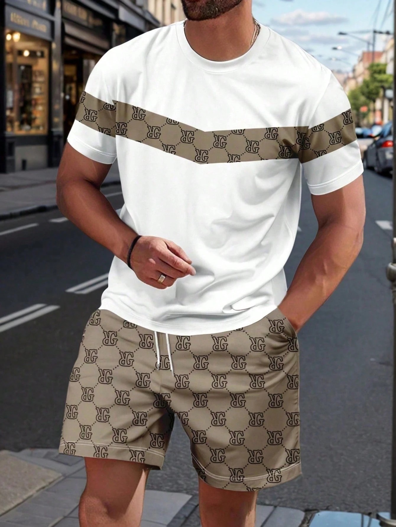 Men'S Fashion For Summer 2026 - 2026 Sommer Herrenanzug mit 3D-Druckmuster –