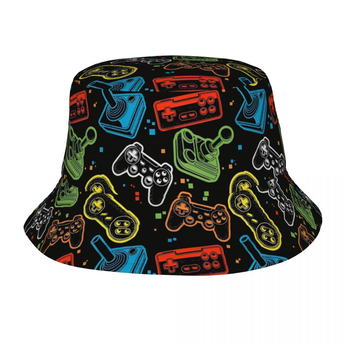 Mens Fashion Bucket Hat - Eimerhut mit Videospiel-Gaming-Controller für Männer und