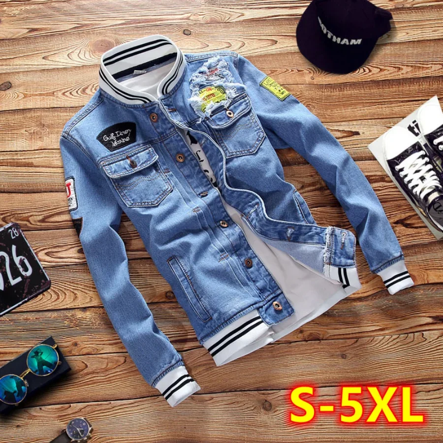Mens Fashion Denim Jacket - Neue 2026 männer Denim Jacken Mode