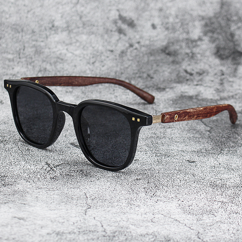 Men'S Fashion Old Money - Trendige Herren-Sonnenbrille im Vintage-Stil mit Holzrahmen,