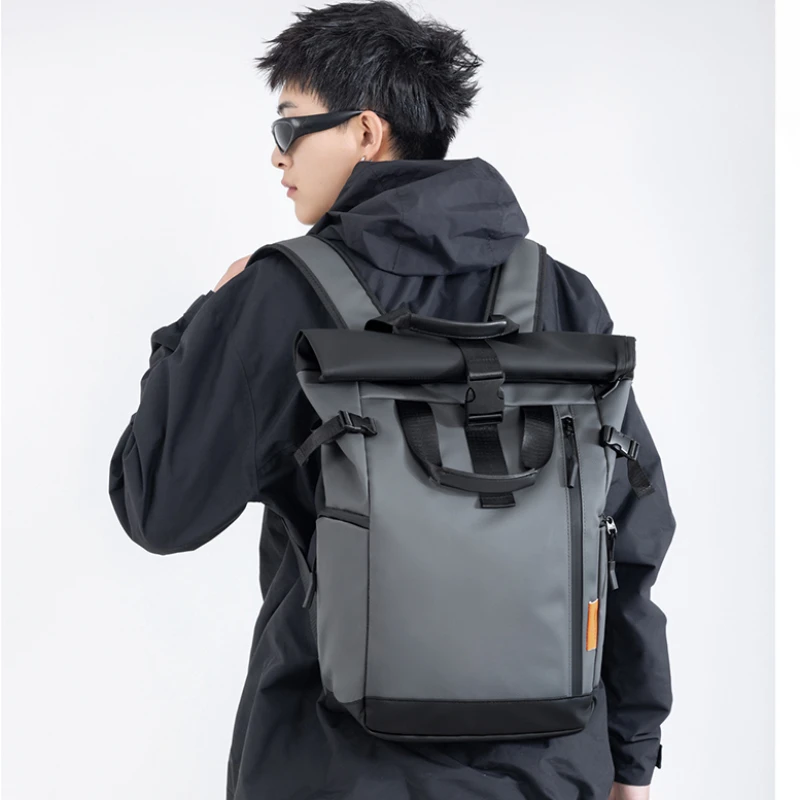 Mens Fashion Blog - Unisex Modischer Minimalistischer Großraum-Wasserdichter Rucksack Tragbare