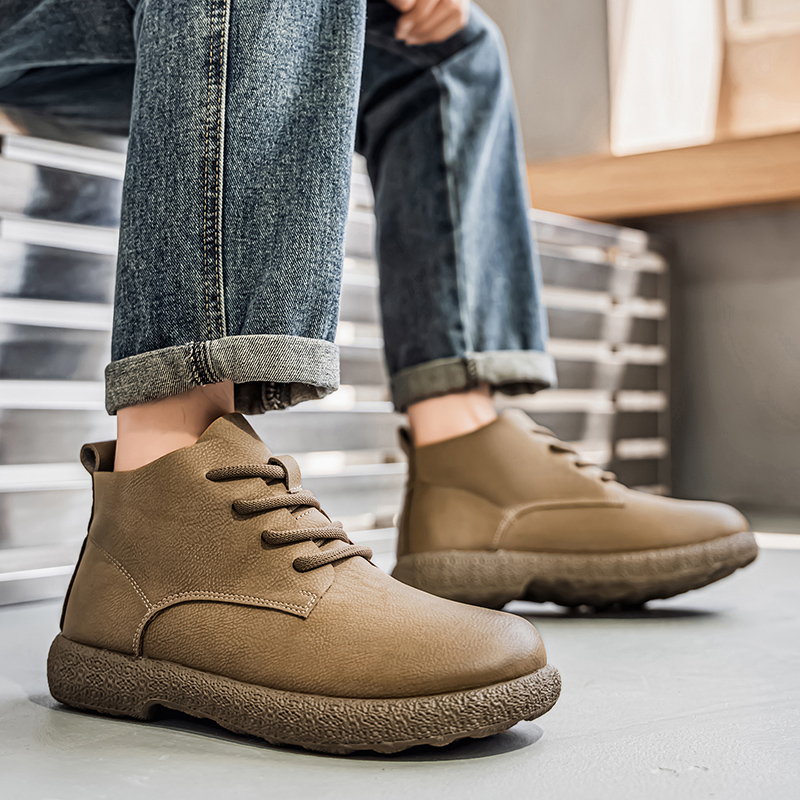 Men'S Fashion For 45 Years Old - Herren-Stiefeletten, braune kurze Stiefel, luxuriöse Schuhe