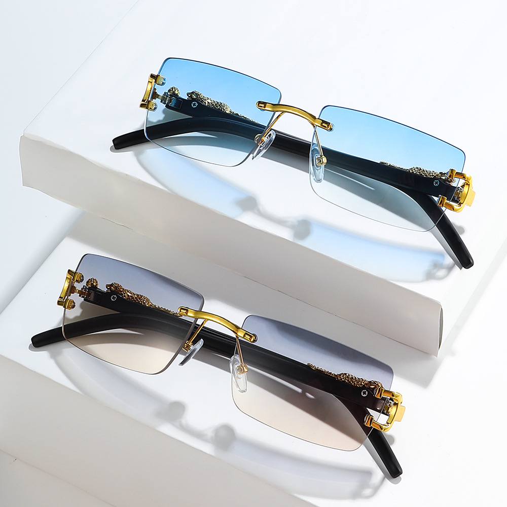Men'S Fashion Old Money - 1 Stück Modische Vintage Randlose Sonnenbrille