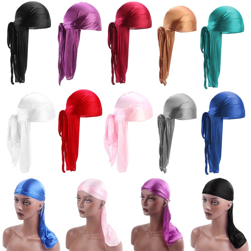 Men'S Fashion Head Scarf - Modische Verstellbare Chemo-Mütze Vorgebundener Krebs-Kopfschal Seiden-Durag
