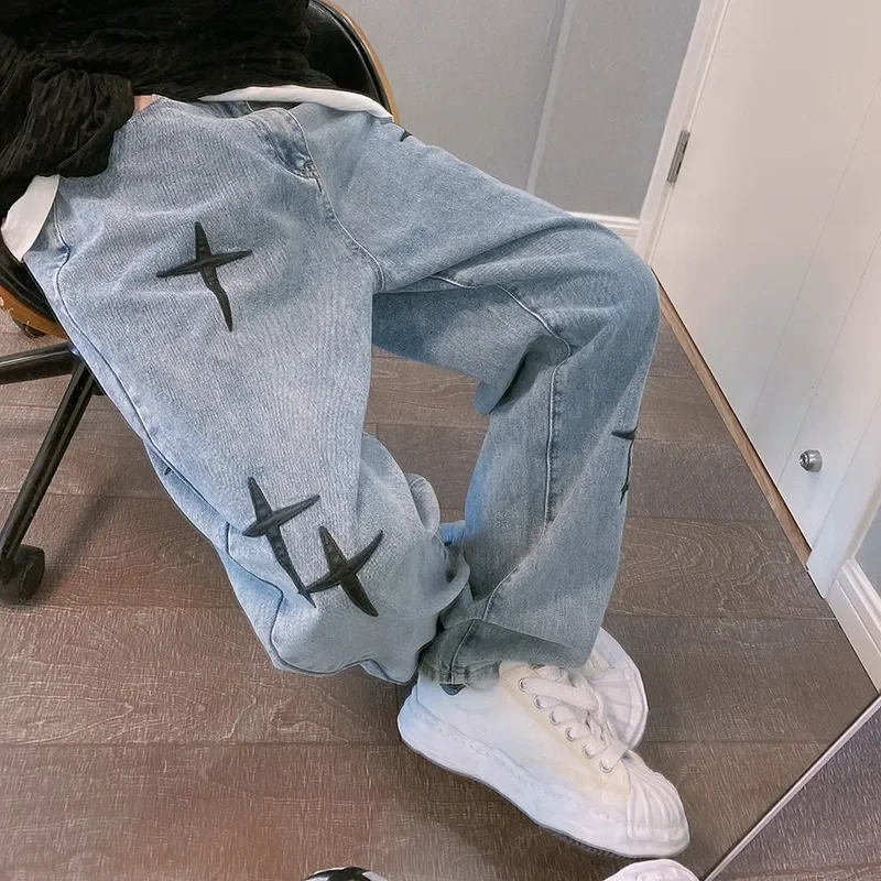 Men'S Fashion With Baggy Jeans - Jeans Männer weites Bein Cargo hose