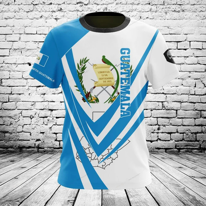 Men'S Fashion Guatemala - Maßgeschneiderte Sommer-Freizeit-T-Shirts mit Guatemala-Flaggen-Grafik Herren-Mode-Tees Team-Uniform
