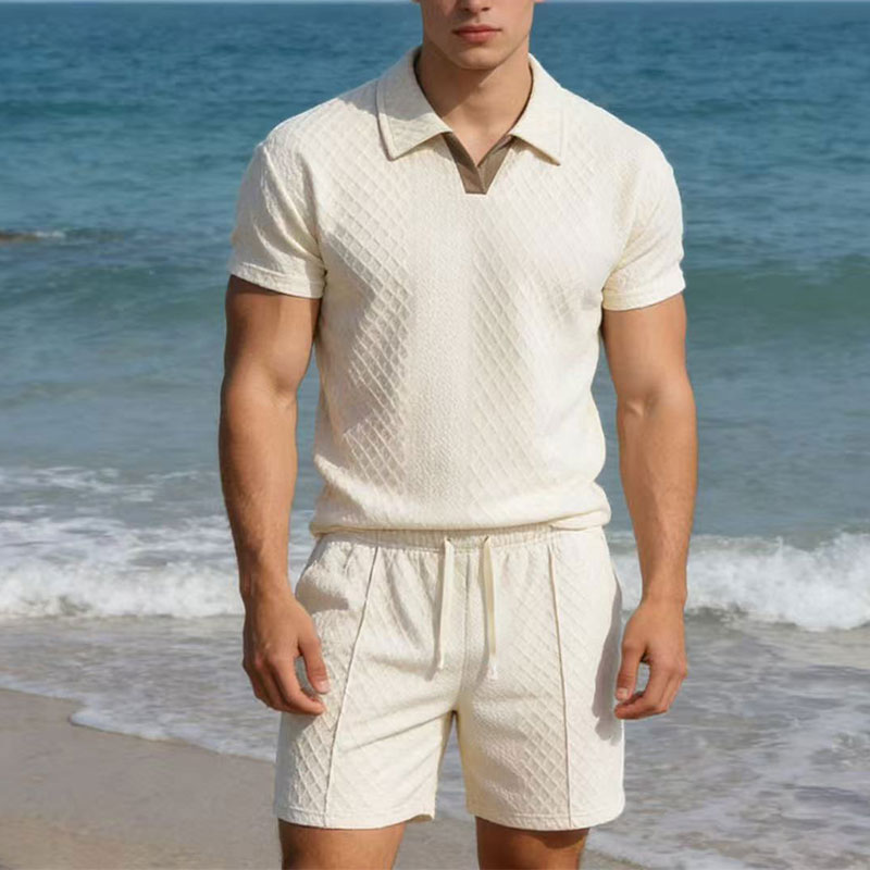 Men'S Fashion Looks - 2026 Sommer 100kg Herrenanzüge Einfarbig Waffel-Revers