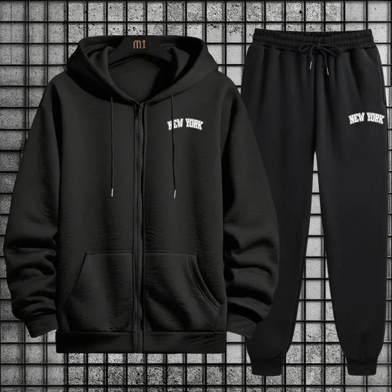 Mens Fashion Zip Up Hoodies - Herren-Trainingsanzug – Hochwertige Freizeit-Sportbekleidung für Frühling