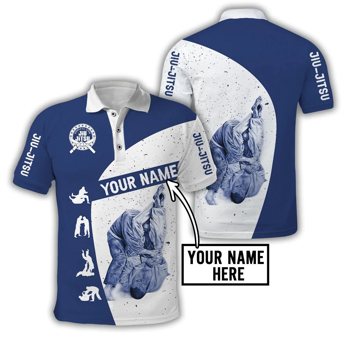 Angepasst Name Jiu Jitsu 3D Al – Men'S Fashion Names Bewertung und Preis