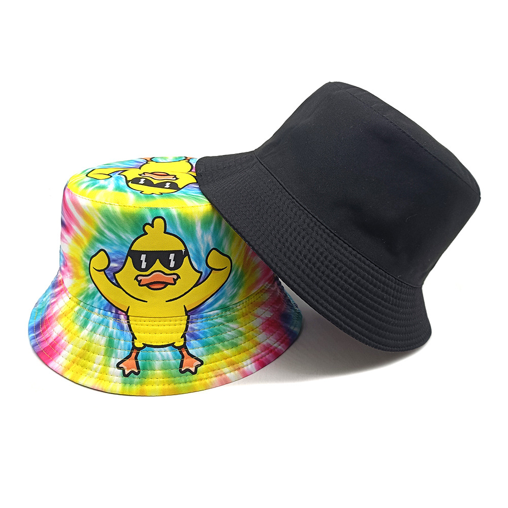 Lustiger Cartoon-Enten-Print B – Mens Fashion Bucket Hat Bewertung und Preis