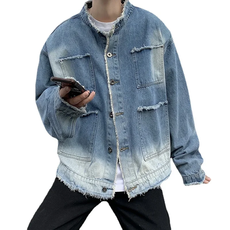 Amerikanische Retro Hip-Hop Ra – Mens Fashion Denim Jacket Bewertung und Preis