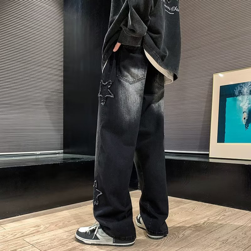 Neue Herren Star bestickte Mod – Men'S Fashion With Baggy Jeans Bewertung und Preis