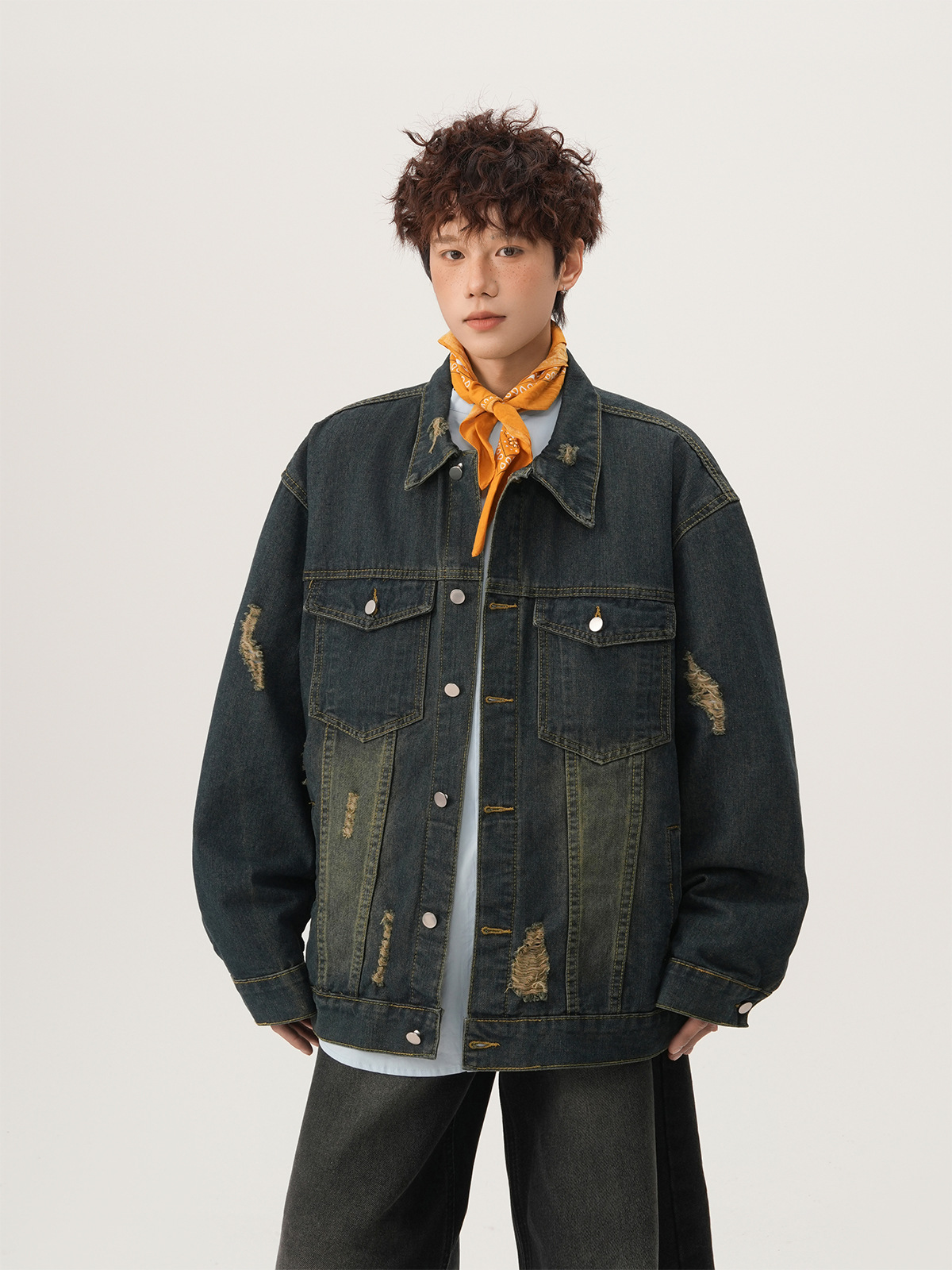 Amerikanische High-Street-Jean – Mens Fashion Denim Jacket Bewertung und Preis