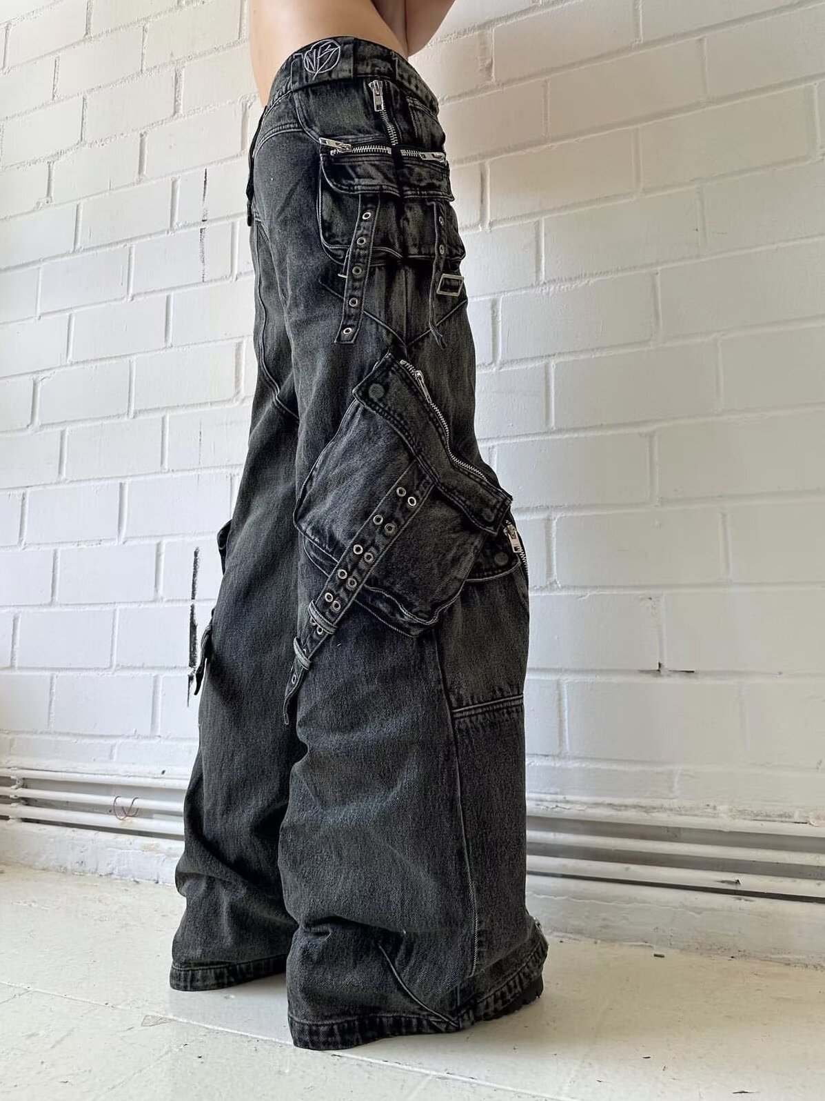 Y2K Schwarz Gothic Punk Multi- – Men'S Fashion With Baggy Jeans Bewertung und Preis