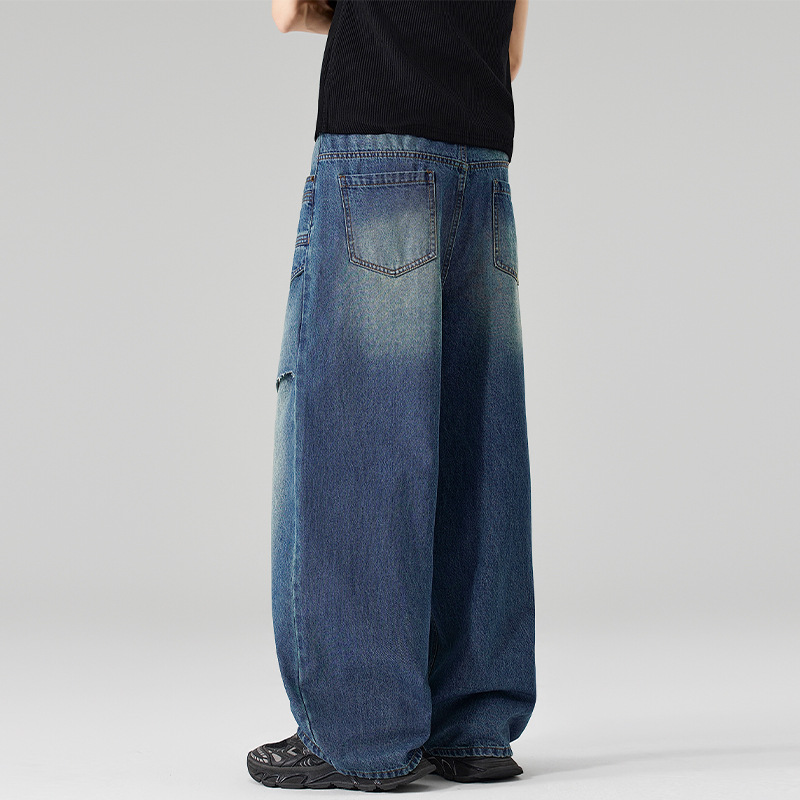 Herren Blaue Patchwork-Jeans L – Men'S Fashion With Baggy Jeans Bewertung und Preis