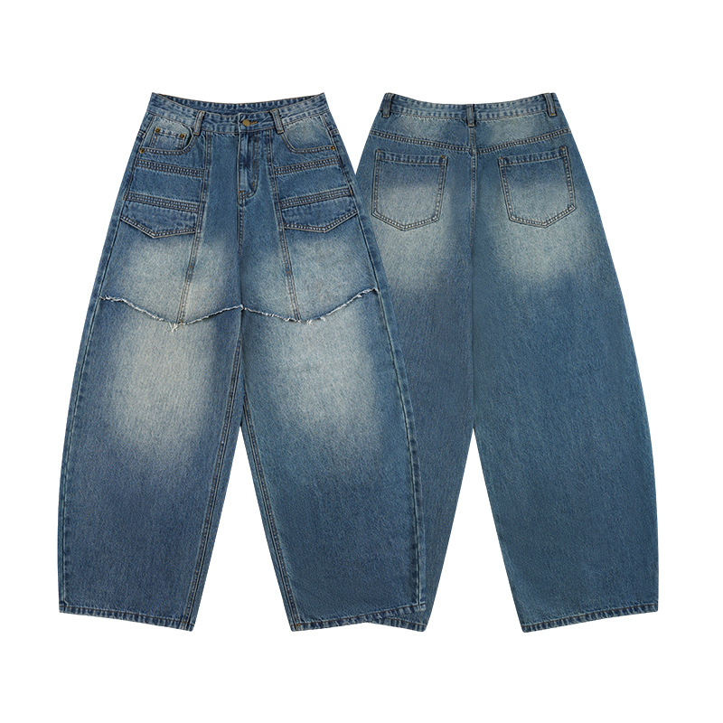 Herren Blaue Patchwork-Jeans L – Men'S Fashion With Baggy Jeans Bewertung und Preis