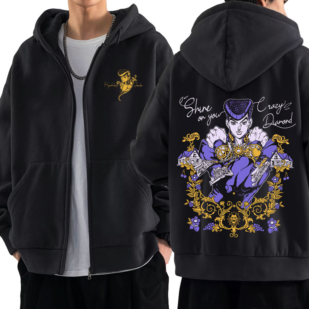 Anime Jojo Bizarre Adventure Z – Mens Fashion Zip Up Hoodies Bewertung und Preis