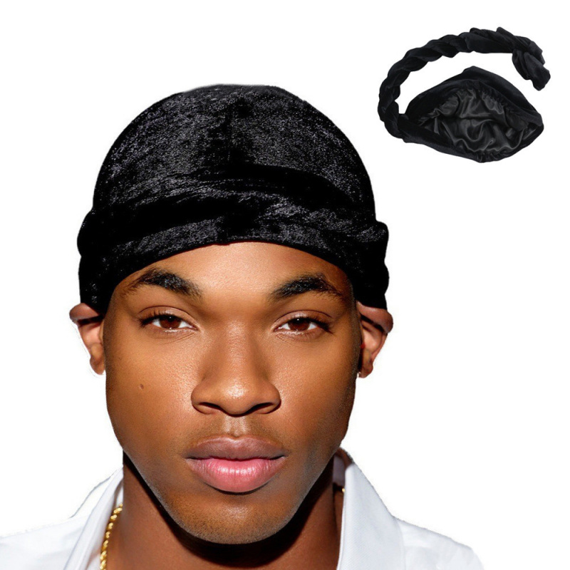 Einfarbig männer Samt Kopf Sch – Men'S Fashion Head Scarf Bewertung und Preis