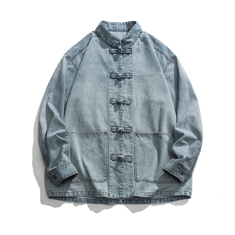 Chinesischer Stil Denim-Jacke  – Mens Fashion Denim Jacket Bewertung und Preis