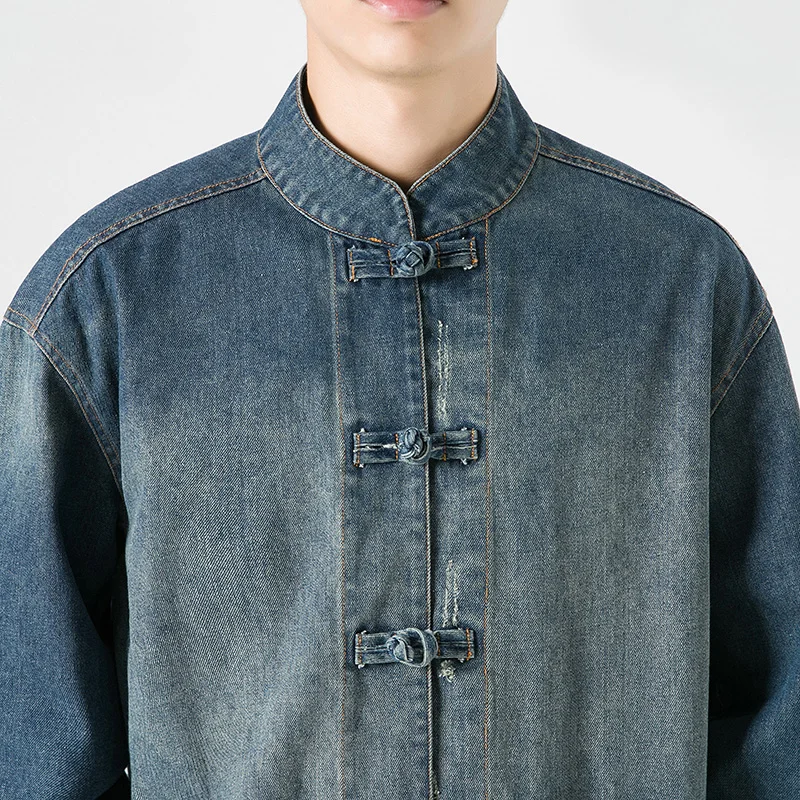 Chinesischer Stil Denim-Jacke  – Mens Fashion Denim Jacket Bewertung und Preis