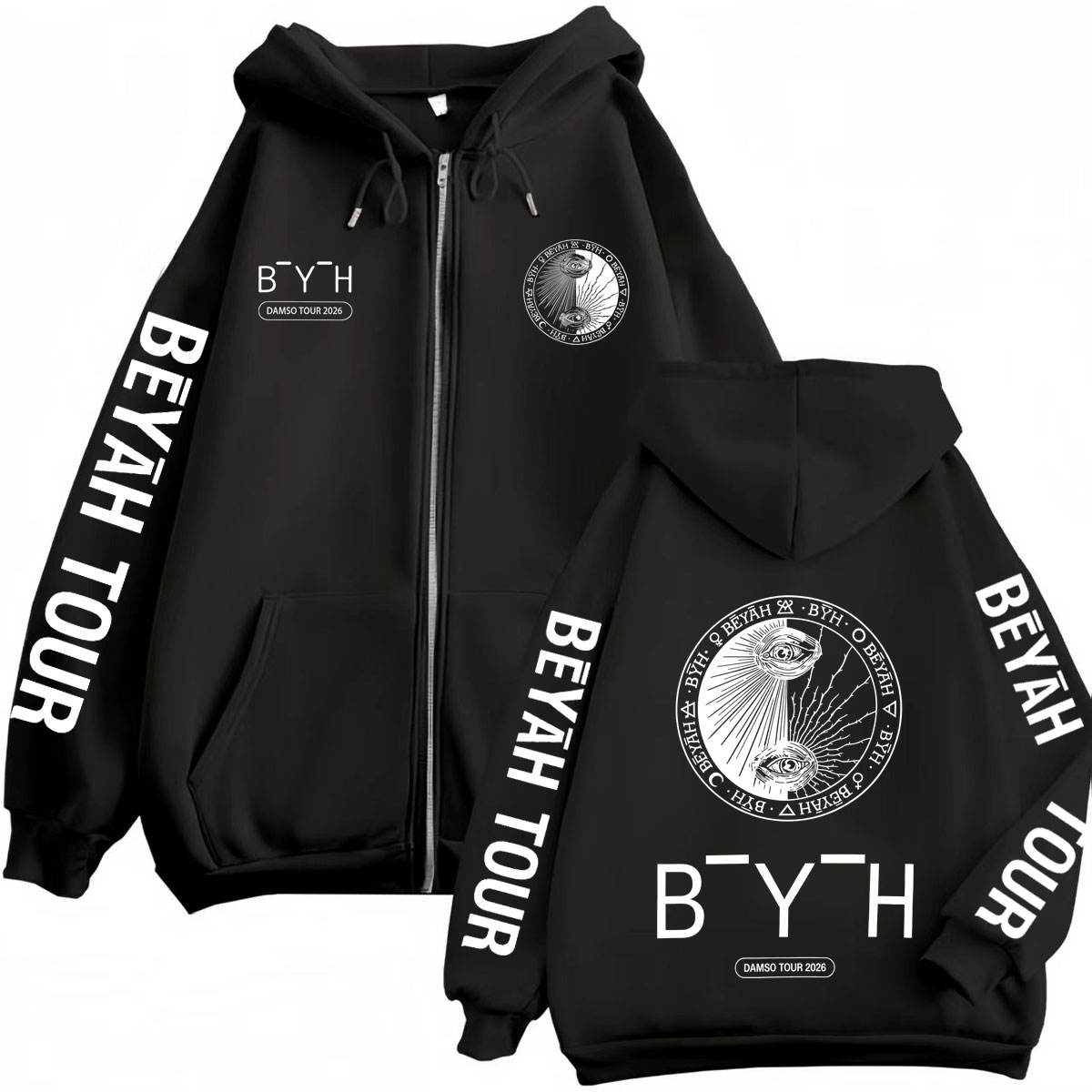 Rapper Damso Beyah Tour 2026 M – Mens Fashion Zip Up Hoodies Bewertung und Preis