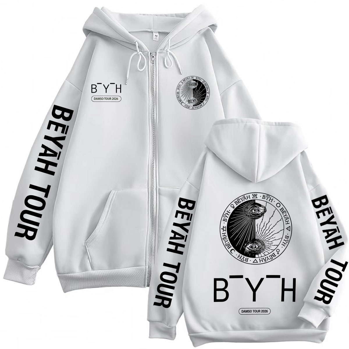 Rapper Damso Beyah Tour 2026 M – Mens Fashion Zip Up Hoodies Bewertung und Preis