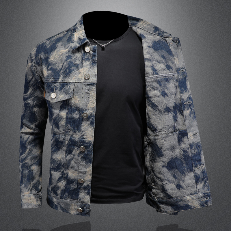 2025, Frühling, Vintage-Jeansj – Mens Fashion Denim Jacket Bewertung und Preis
