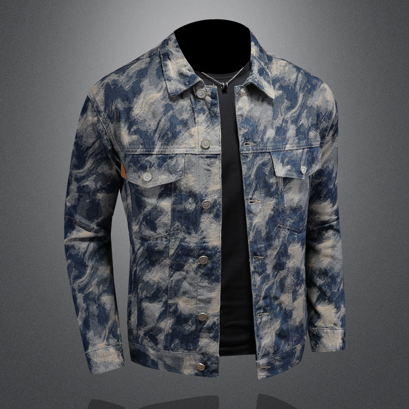 2025, Frühling, Vintage-Jeansj – Mens Fashion Denim Jacket Bewertung und Preis