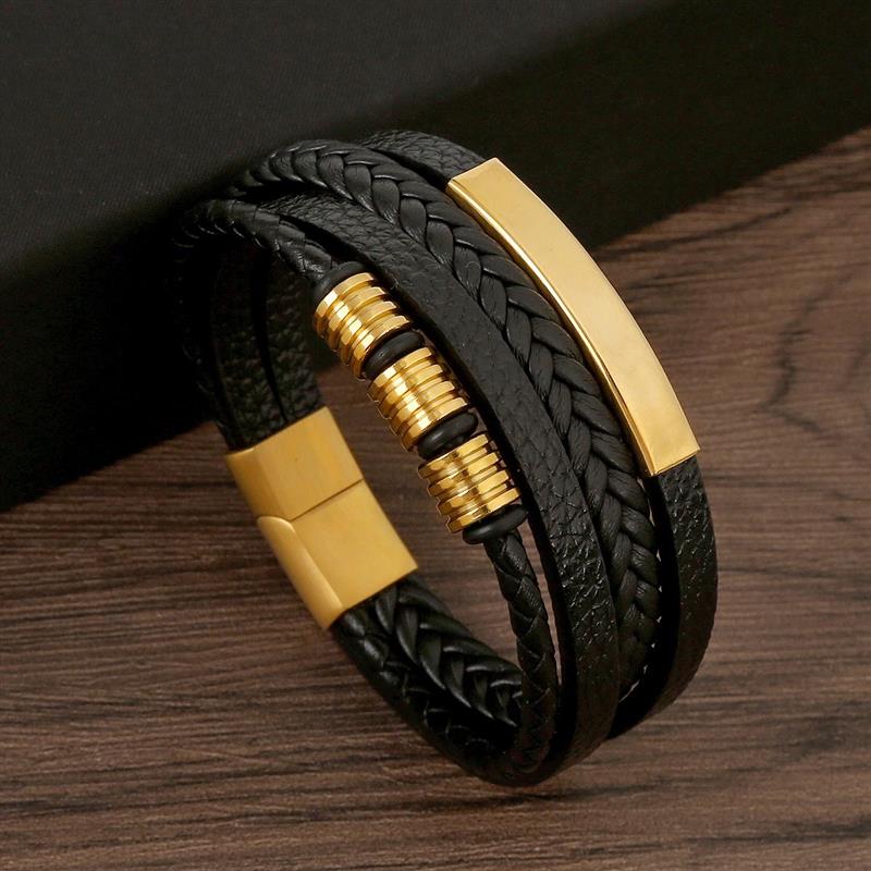 Klassische männer Leder Armban – Mens Fashion Combination Bewertung und Preis