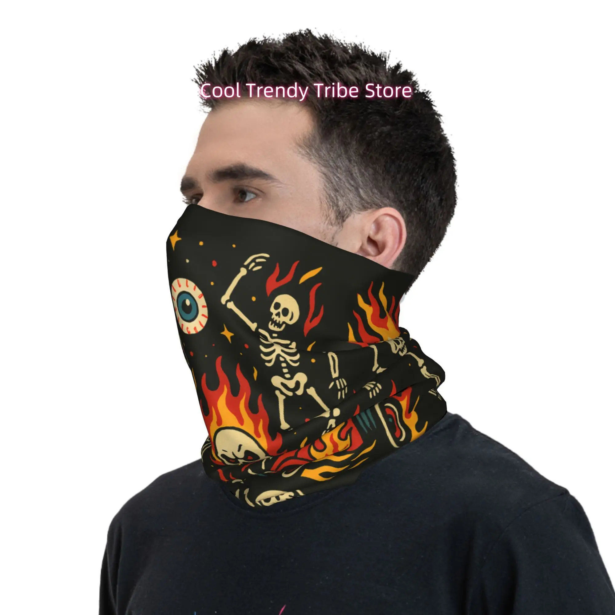 Flaming Skulls Hot Rod Vintage – Men'S Fashion Head Scarf Bewertung und Preis