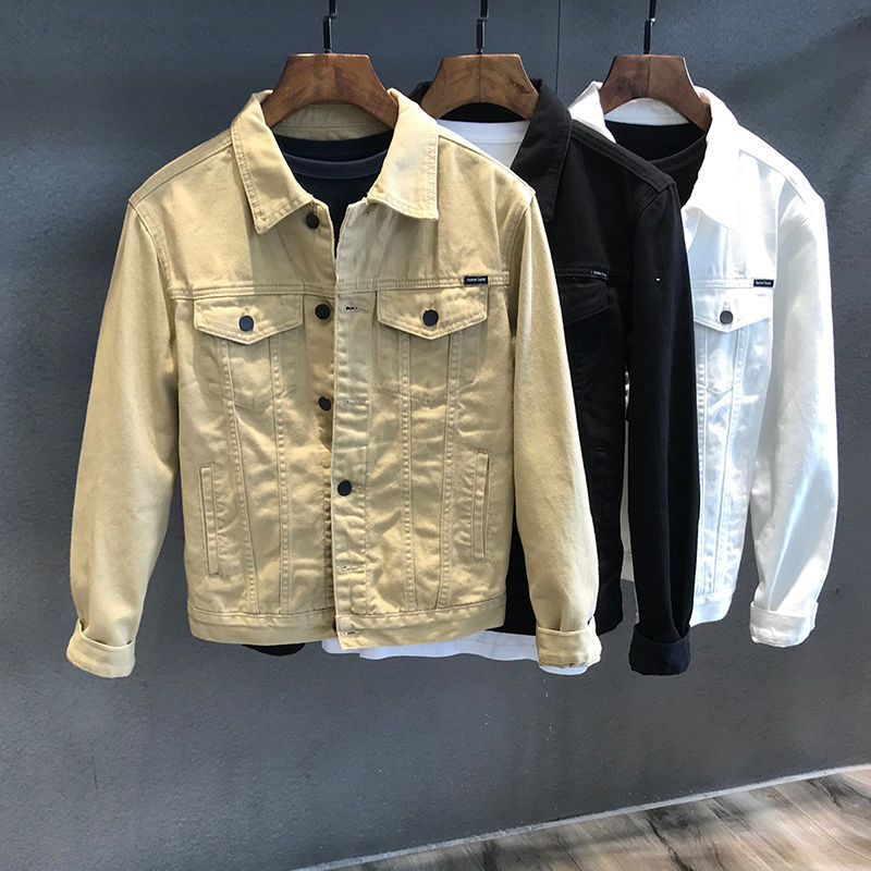 Frühling Herbst männer Denim J – Mens Fashion Denim Jacket Bewertung und Preis