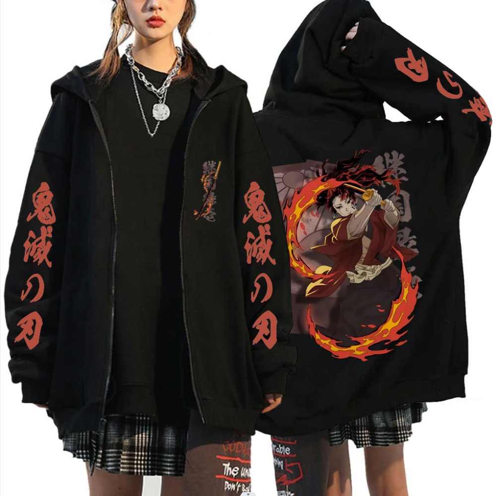 Neue Demon Slayer Tsugikuni Yo – Mens Fashion Zip Up Hoodies Bewertung und Preis