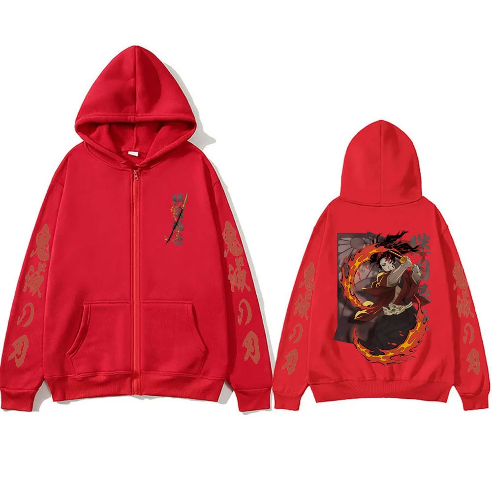 Neue Demon Slayer Tsugikuni Yo – Mens Fashion Zip Up Hoodies Bewertung und Preis