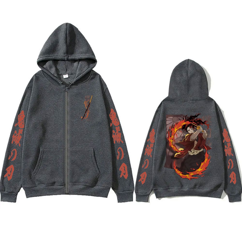 Neue Demon Slayer Tsugikuni Yo – Mens Fashion Zip Up Hoodies Bewertung und Preis