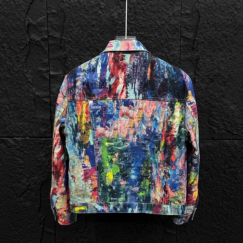 Herrenmode High-Street-Graffit – Mens Fashion Denim Jacket Bewertung und Preis